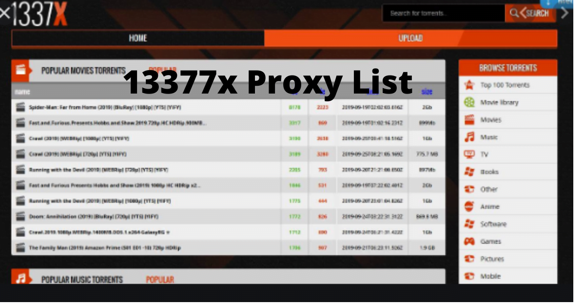 13377x Proxy Servers downloading files