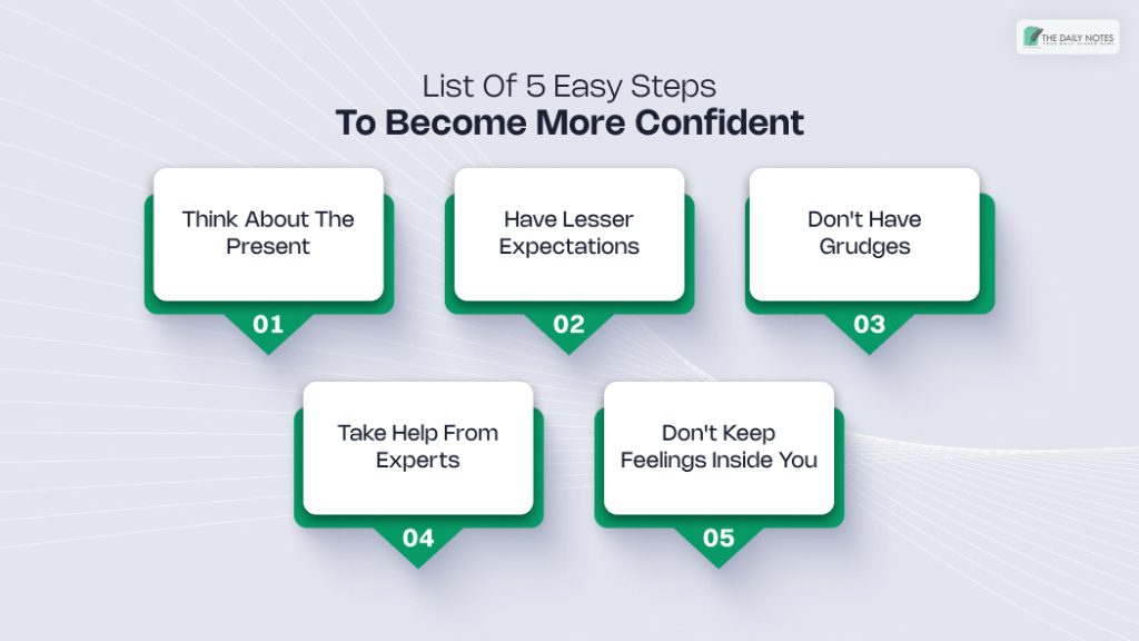 List of 5 Easy Steps to Become More Confident