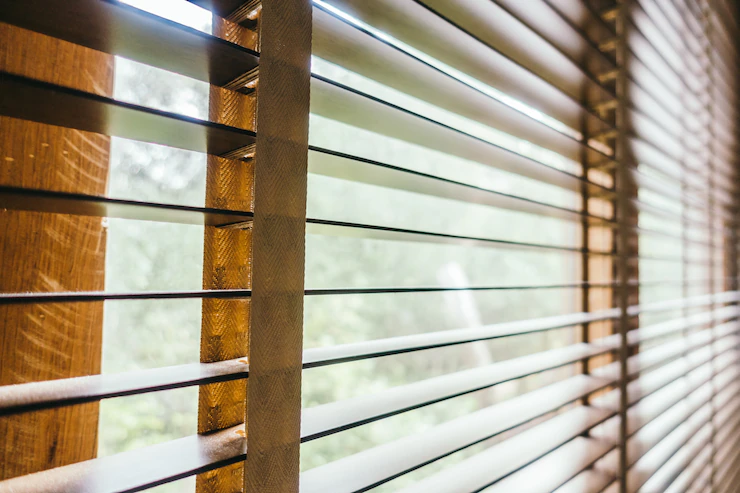 Get A Farmhouse Feel With Wooden Blinds