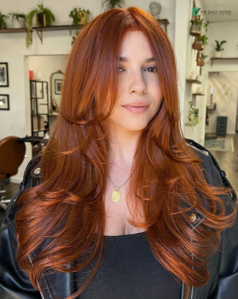 Ginger Butterfly Hairstyle Flowing layers