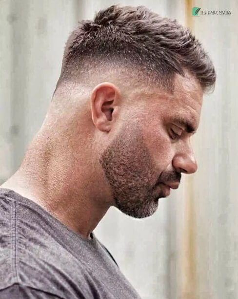 Mid Fade With Crew Cut