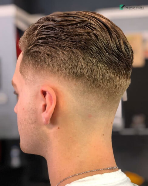 Mid Fade With Slick Back