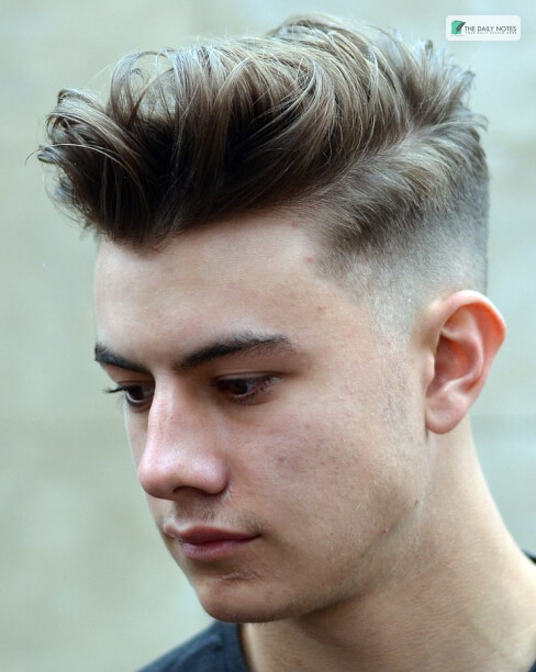 Pompadour Along With Tapered Sides  
