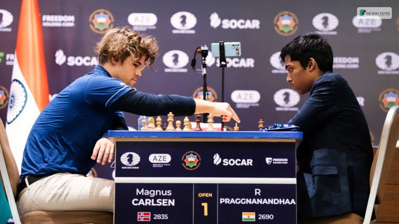 Magnus Carlsen And R Praggnanandhaa In A Tie-Breaker