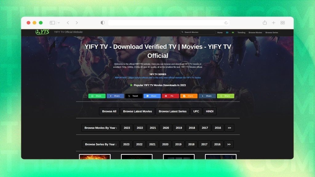 YTS Better Known As YIFY Torrents Solutions