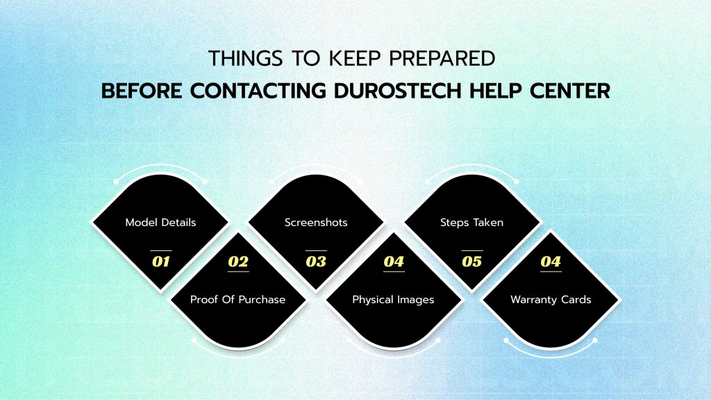 Things To Keep Prepared Before Contacting DurosTech Help Center
