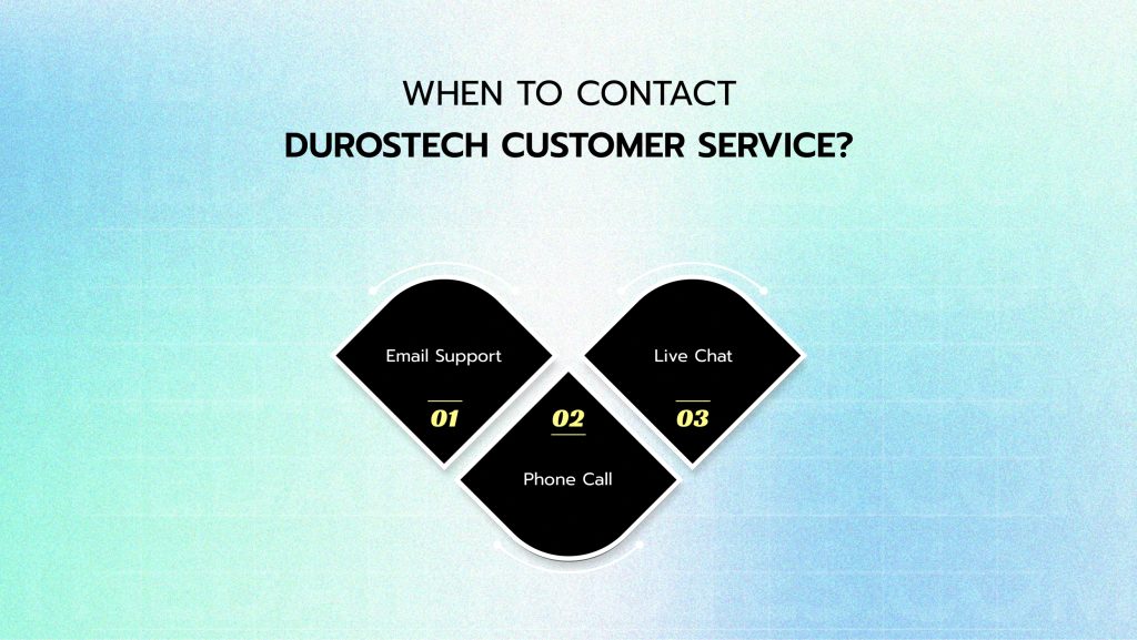 When To Contact DurosTech Customer Service_